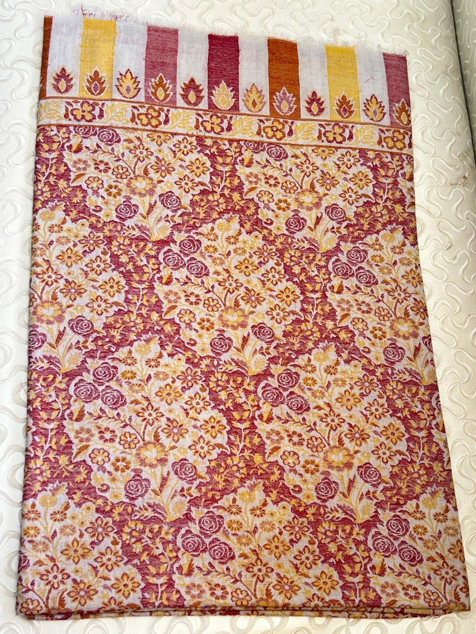 Soft Pashmina Red Shawl – Embroidered Edition