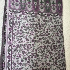 Soft Pashmina Woolen Light-purple Shawl with Elegant Embroidered Finish